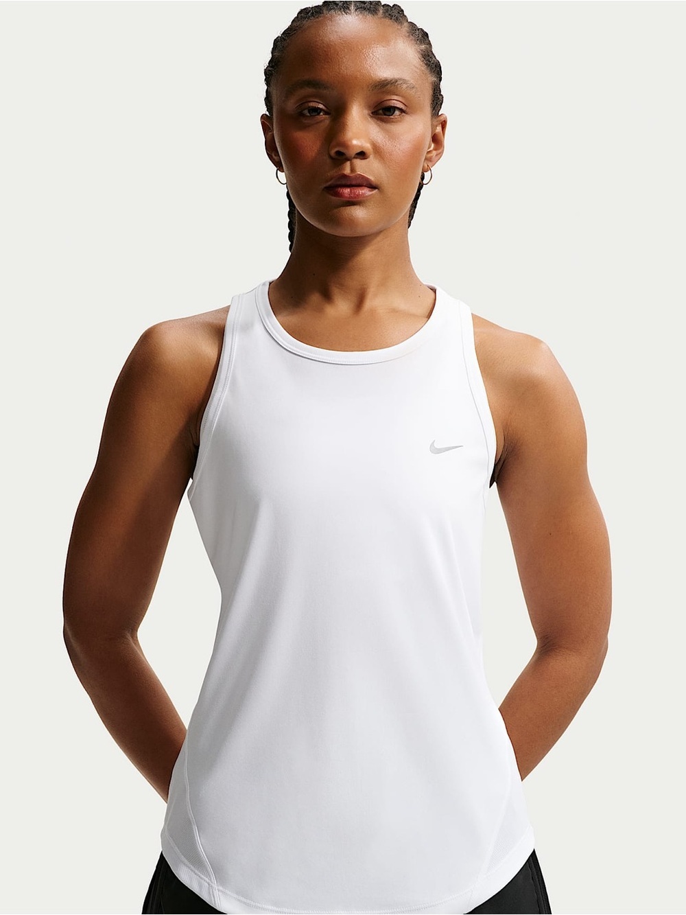 Nike White Women's Dri-FIT Athletic Tank Top